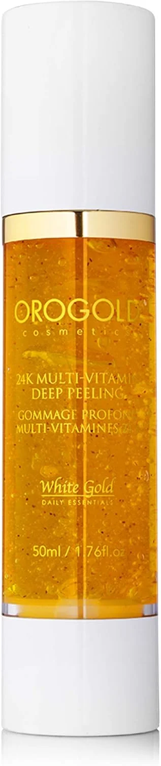 لایه بردار عمقی صورت چند ویتامینه طلای سفید 24 عیار Orogold، 50 میلی لیتر