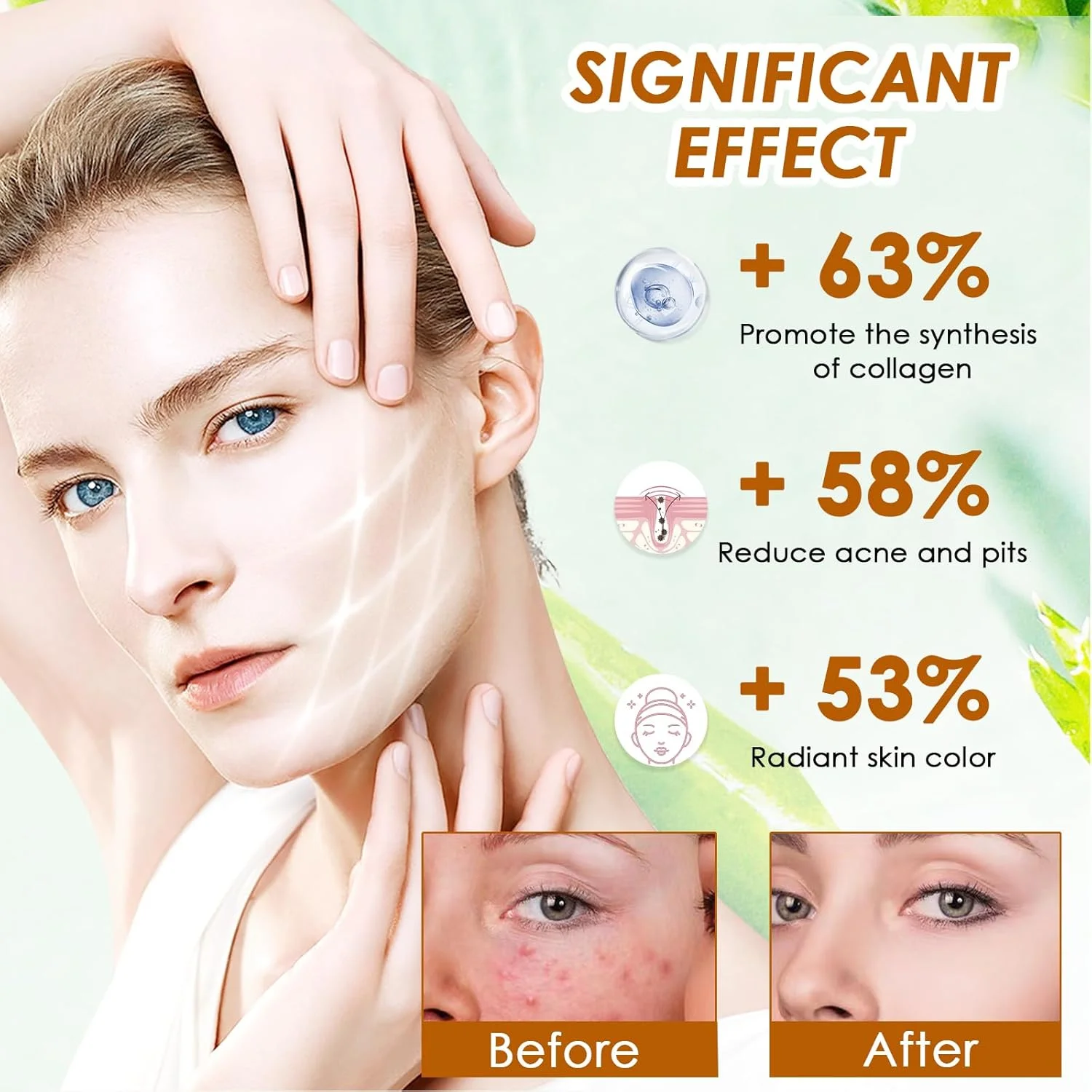 محلول تونر حاوی 7% گلیکولیک اسید، محلول لایه بردار گلیکولیک اسید، تونر لایه بردار، سرم مراقبت از پوست مرطوب کننده و لایه بردار صورت (نوع 2)