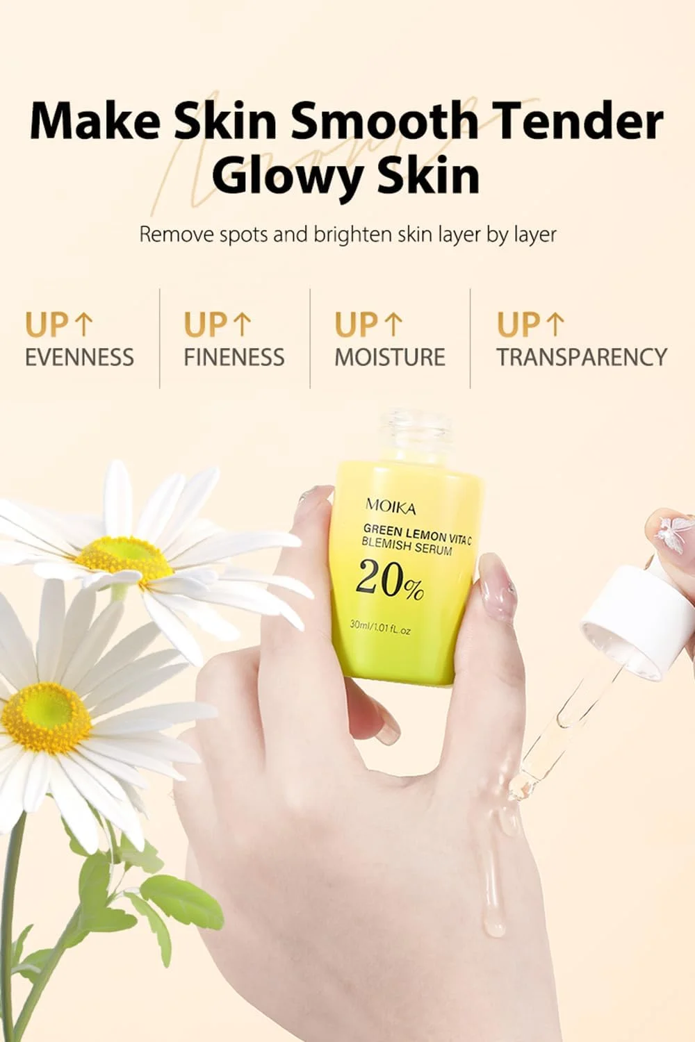 سرم صورت ویتامین C لیمو سبز با نیاسینامید - مراقبت از لک سبک و آبرسان - سرم صورت 30 میلی لیتری برای پوستی صاف تر