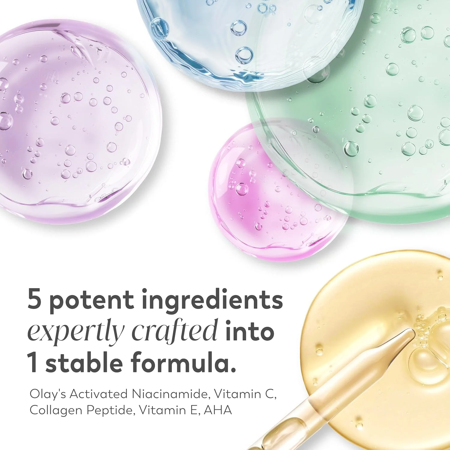 اولای سوپر سرم - ویتامین C و E، نیاسینامید، پپتید کلاژن، AHA - مراقبت از پوست شیشه ای صورت - روشن کننده، آبرسان، سفت کننده، یکنواخت کننده رنگ پوست، صاف کننده خطوط ریز، کاهش لک های تیره، 30 میلی لیتر