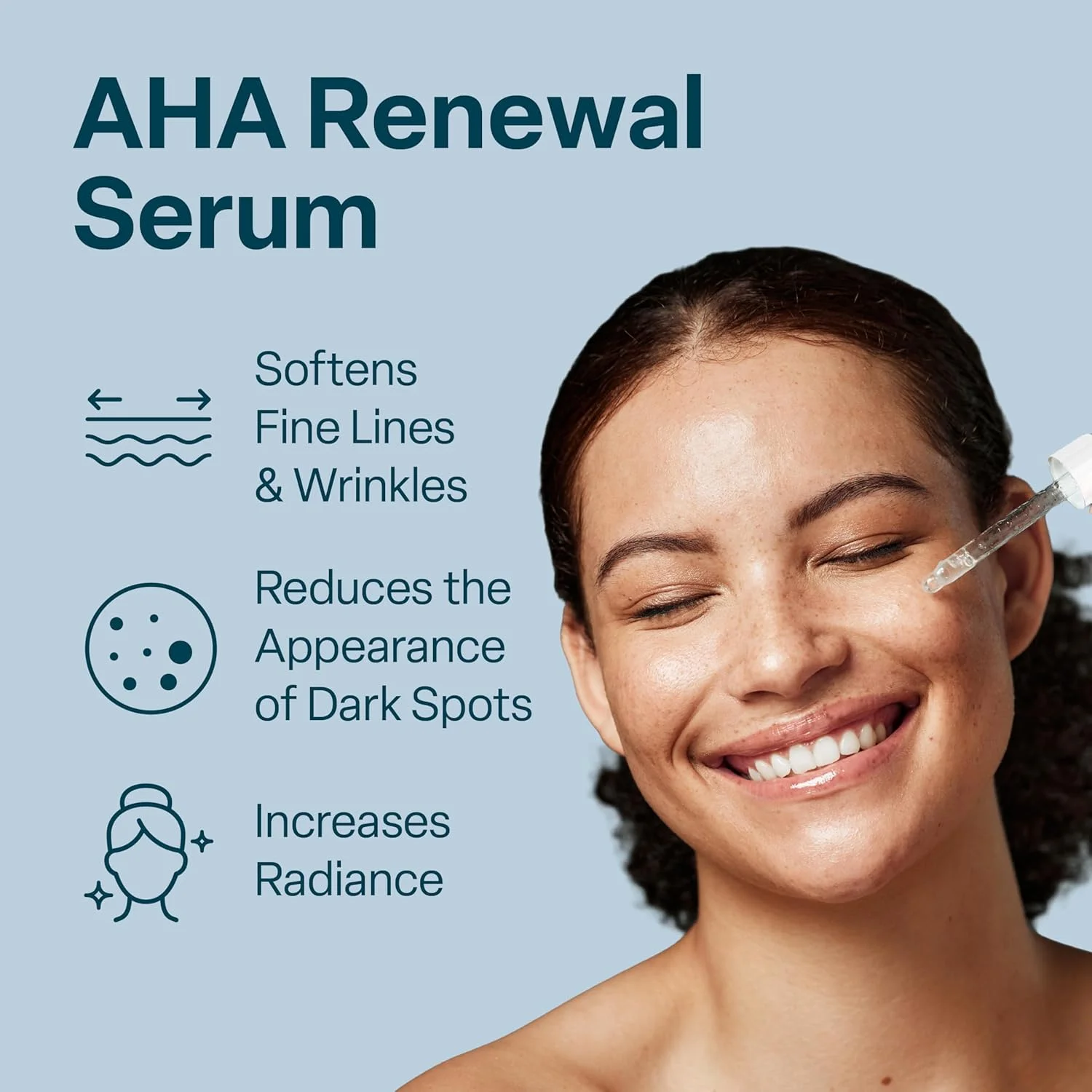 سرم نوسازی 15% گلیکولیک اسید/AHA کیو آر ایکس لبز - سرم روشن کننده، صاف کننده و لایه بردار قوی برای شب یا روز - درمان خطوط ریز و چین و چروک - بطری 30 میلی لیتری