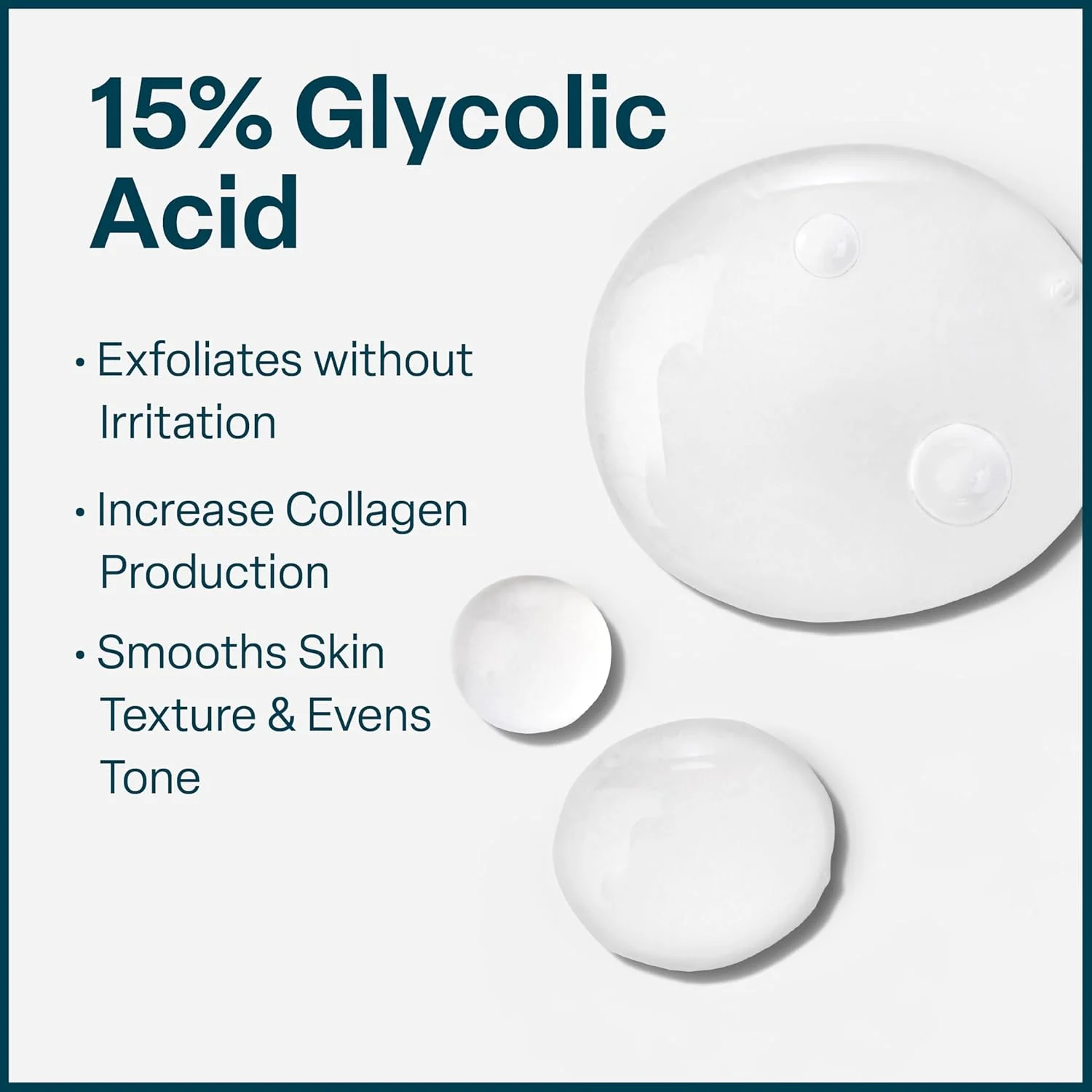 سرم نوسازی 15% گلیکولیک اسید/AHA کیو آر ایکس لبز - سرم روشن کننده، صاف کننده و لایه بردار قوی برای شب یا روز - درمان خطوط ریز و چین و چروک - بطری 30 میلی لیتری