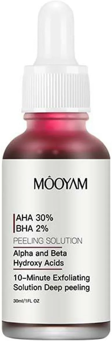 محلول لایه بردار حاوی 30% AHA و 2% BHA، بهبود آکنه، کنترل چربی و لایه برداری پوست صورت، 30 میلی لیتر