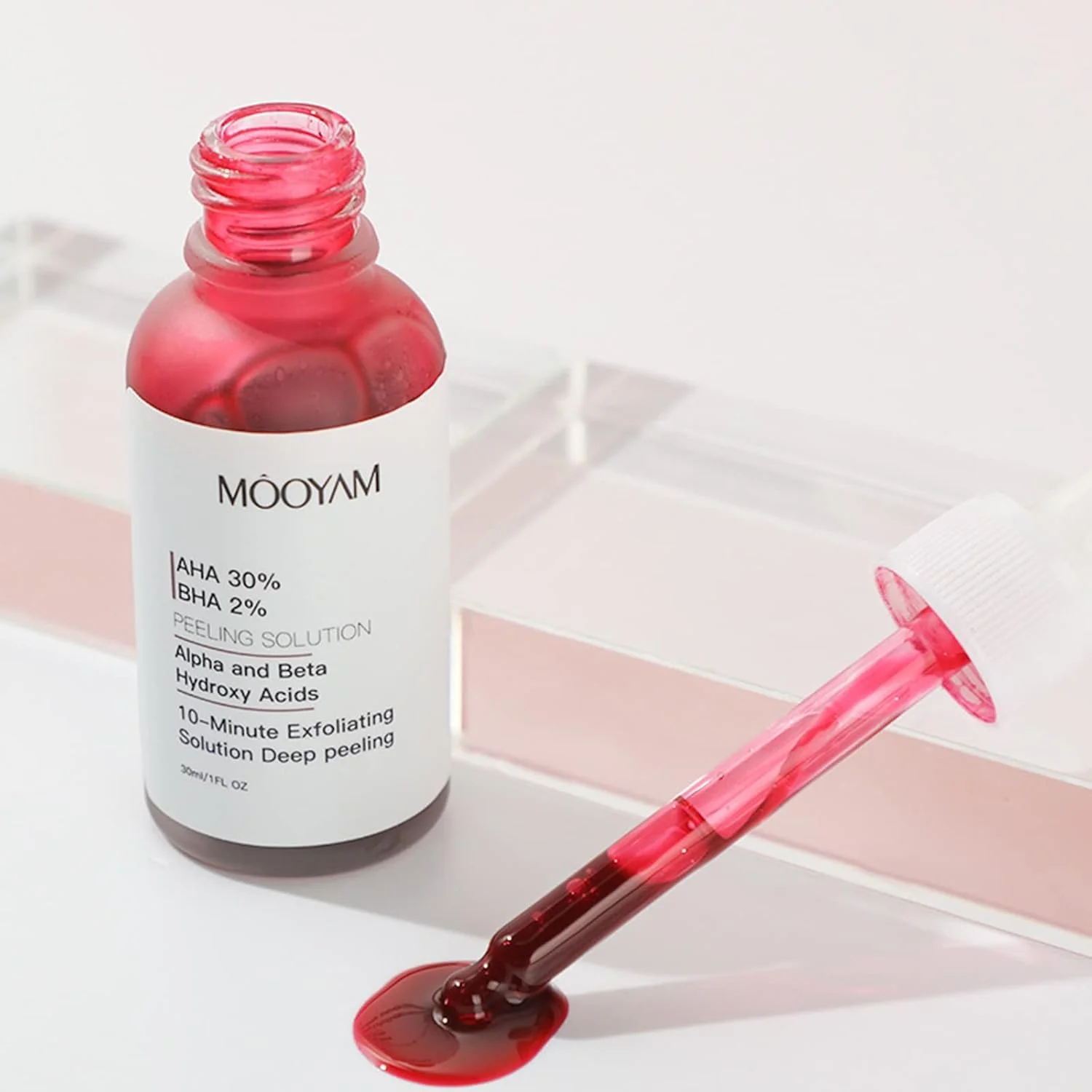 محلول لایه بردار حاوی 30% AHA و 2% BHA، بهبود آکنه، کنترل چربی و لایه برداری پوست صورت، 30 میلی لیتر