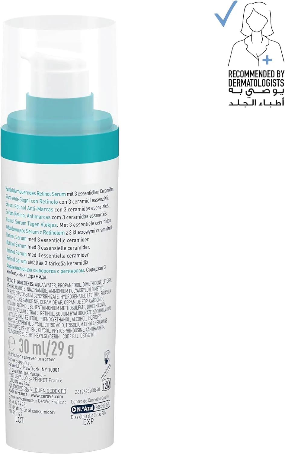 سرم بازسازی کننده پوست سراوی حاوی رتینول، عصاره ریشه شیرین بیان و نیاسینامید، 30 میلی لیتر، برای کاهش ظاهر لک های ناشی از آکنه و منافذ باز پوست سرم بازسازی کننده پوست سراوی حاوی رتینول، عصاره ریشه شیرین بیان و نیاسینامید، 30 میلی لیتر، برای کاهش ظاهر لک های ناشی از آکنه و منافذ باز پوست