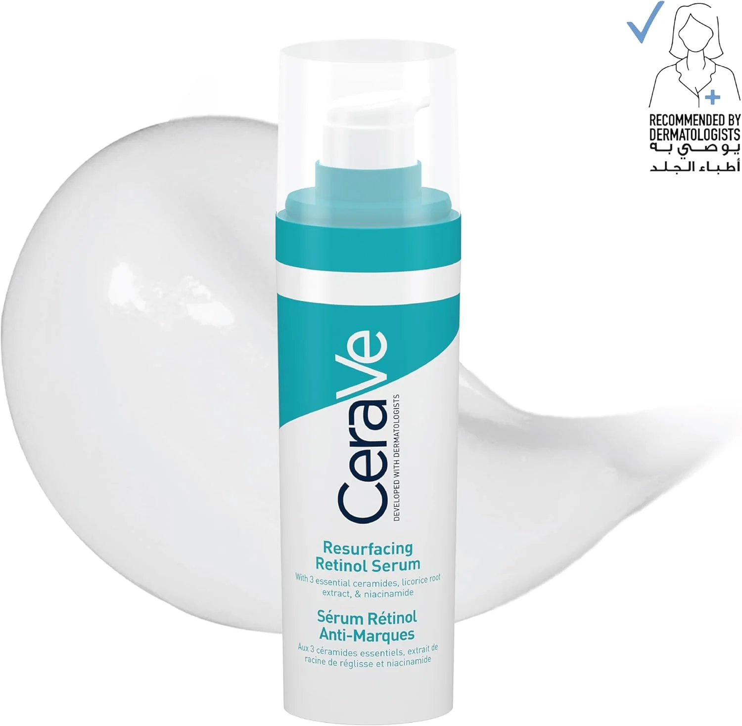 سرم بازسازی کننده پوست سراوی حاوی رتینول، عصاره ریشه شیرین بیان و نیاسینامید، 30 میلی لیتر، برای کاهش ظاهر لک های ناشی از آکنه و منافذ باز پوست سرم بازسازی کننده پوست سراوی حاوی رتینول، عصاره ریشه شیرین بیان و نیاسینامید، 30 میلی لیتر، برای کاهش ظاهر لک های ناشی از آکنه و منافذ باز پوست