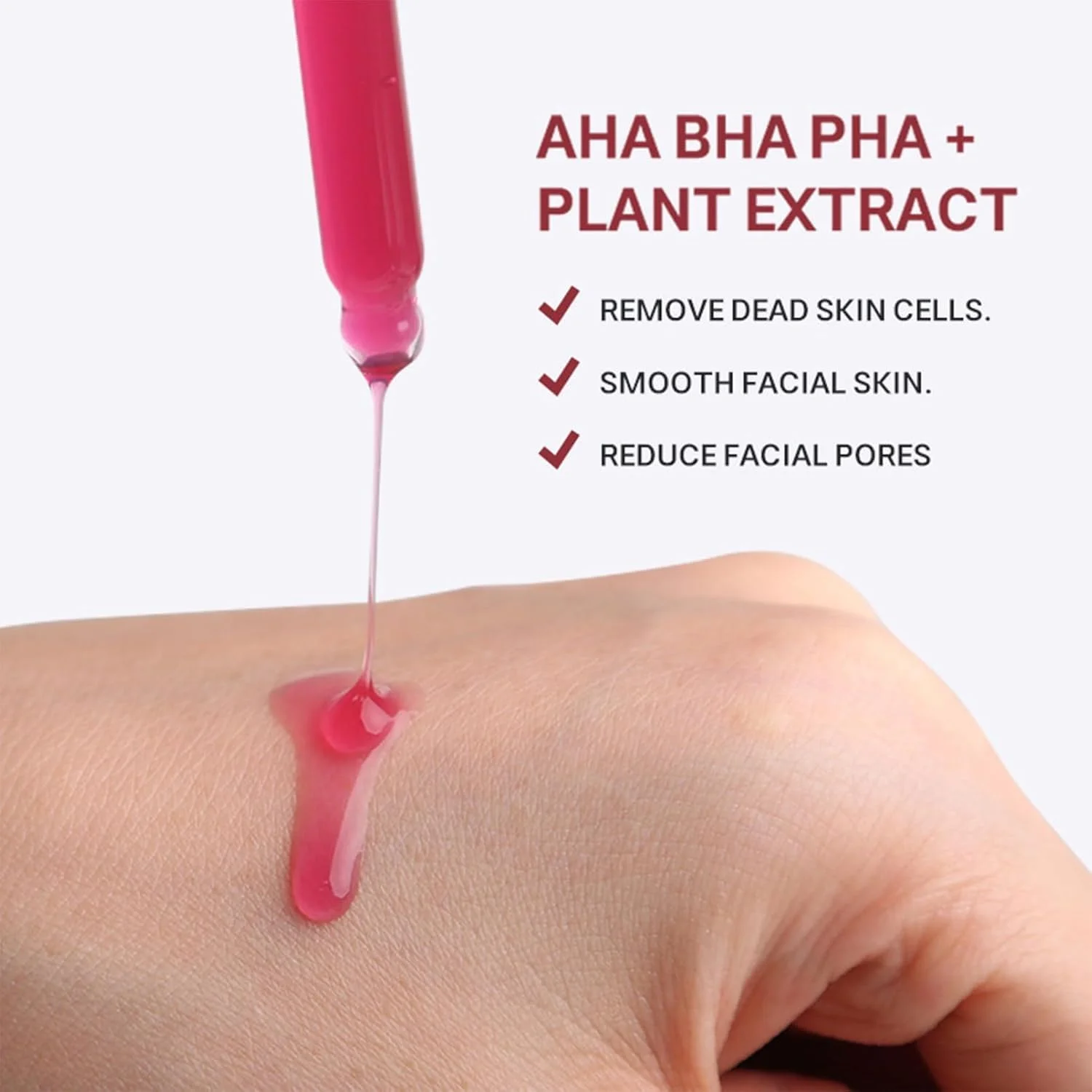 سرم لایه بردار آزونی - سرم صورت اسید میوه AHA 30% + BHA 2%، فرمول کوچک کننده منافذ و قابض، کاهش دهنده منافذ مسدود شده و خطوط ریز