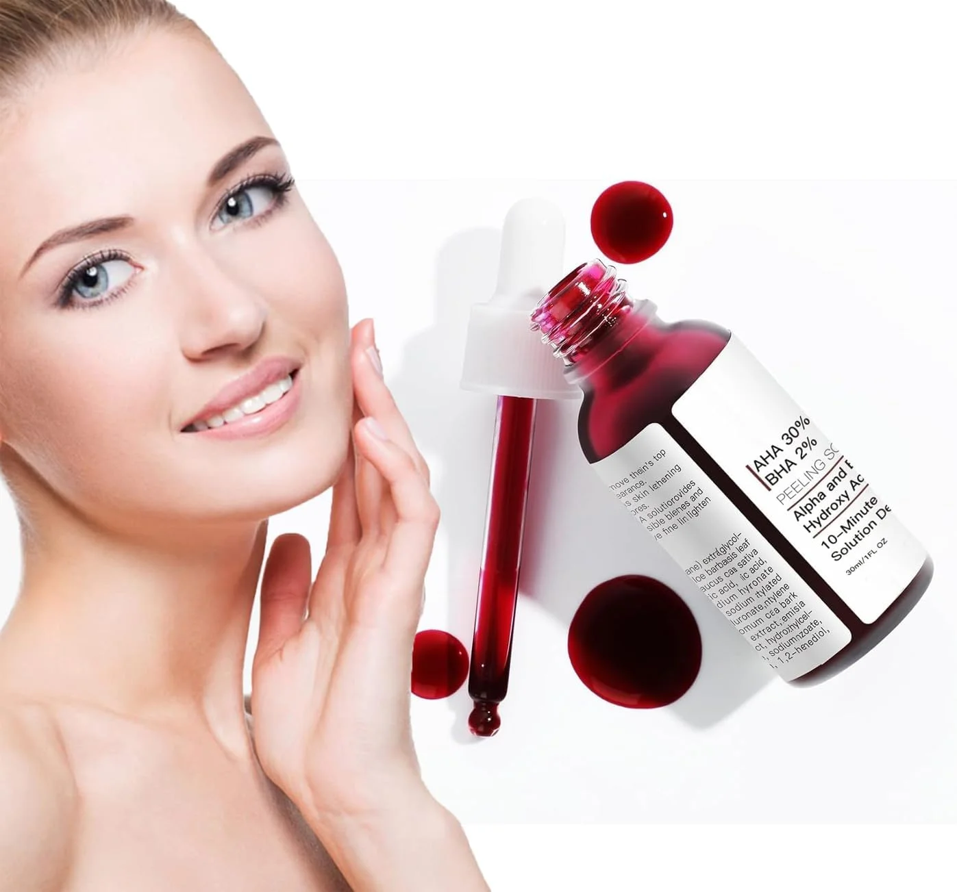 محلول لایه بردار AHA 30% + BHA 2%، آلفا و بتا هیدروکسی اسیدها، بافت صاف و پاک کننده منافذ، لایه بردار یا پیلینگ صورت، لایه بردار مایع BHA برای منافذ بزرگ، چروک و خطوط ریز