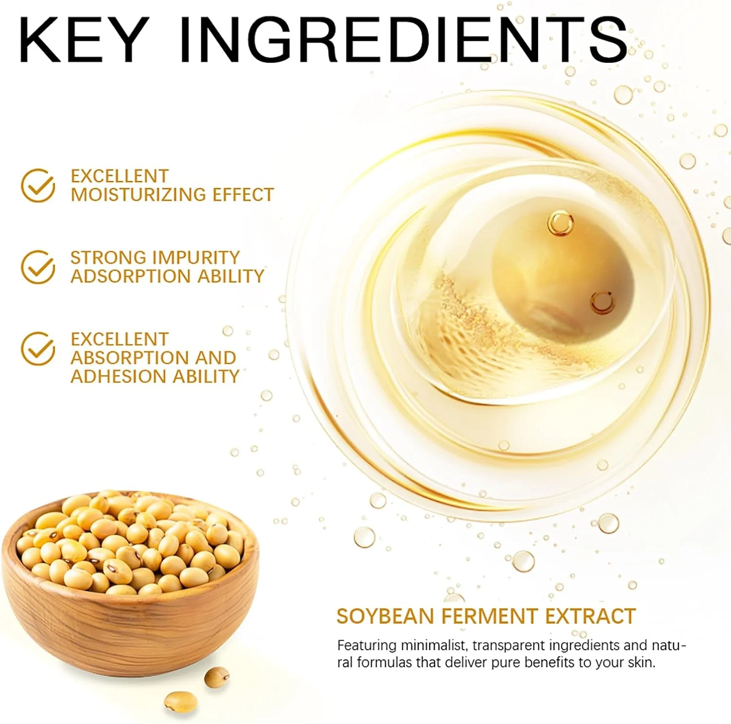 اسانس لوبیا، اسانس لایه بردار صورت، سرم آبرسان صورت، مرطوب کننده و تسکین دهنده پوست، لایه برداری ملایم برای جوش های سرسیاه، منافذ باز، چروک و خطوط ریز