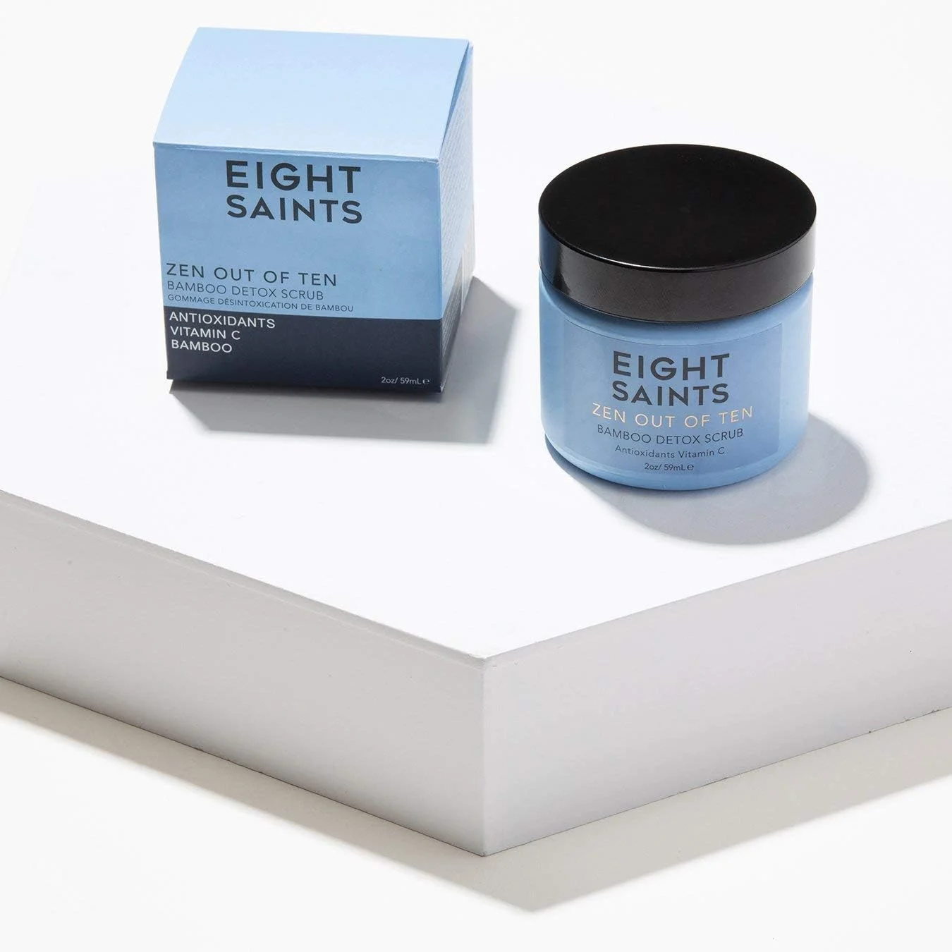 اسکراب صورت سم زدای بامبو ایت سینتز، اسکراب لایه بردار روزانه طبیعی و ارگانیک با الیاف بامبو برای باز کردن منافذ، برای جوش های سرسیاه، لک ها و پوست کدر، 2 اونس