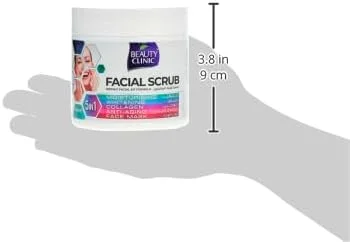 اسکراب صورت ابریشمی سفید کننده 5 در 1 بیوتی کلینیک 500 میلی لیتر
