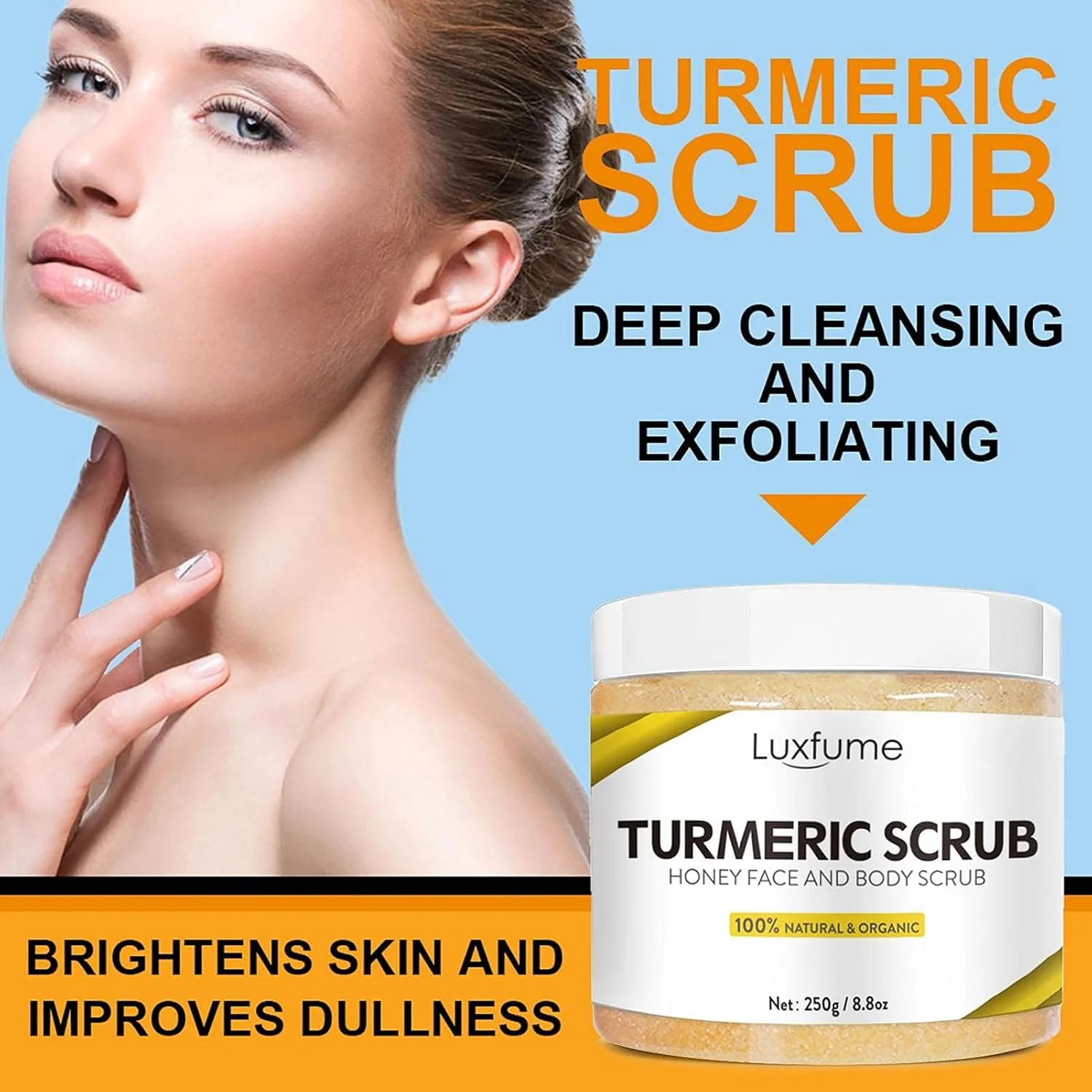 اسکراب نمک لایه بردار طبیعی بدن و صورت، اسکراب زردچوبه برای روشن کردن پوست، اسکراب نمک لایه بردار برای نگهداری و پاکسازی پوست بدن و صورت اسکراب نمک لایه بردار طبیعی بدن و صورت، اسکراب زردچوبه برای روشن کردن پوست، اسکراب نمک لایه بردار برای نگهداری و پاکسازی پوست بدن و صورت