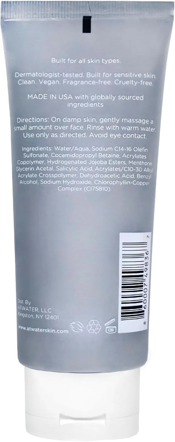 اسکراب لایه بردار صورت ATWATER Skin Armor، پاک کننده صورت مردانه - صاف و تمیز کننده پوست برای از بین بردن پوست های مرده - سایز مسافرتی، طراوت بخش و شاداب کننده - 100 میلی لیتر