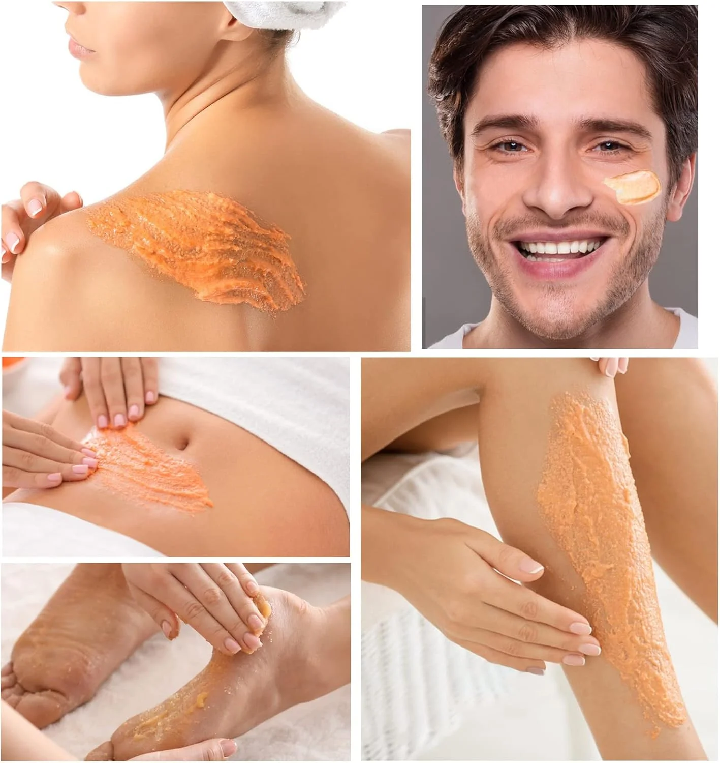 اسکراب صورت ویتامین C، لایه بردار ملایم صورت، اسکراب مرطوب کننده و روشن کننده صورت، لایه بردار صورت برای جوش های سرسیاه، آکنه و پوست کدر، اسکراب لایه بردار و پاک کننده عمیق صورت 100 گرم