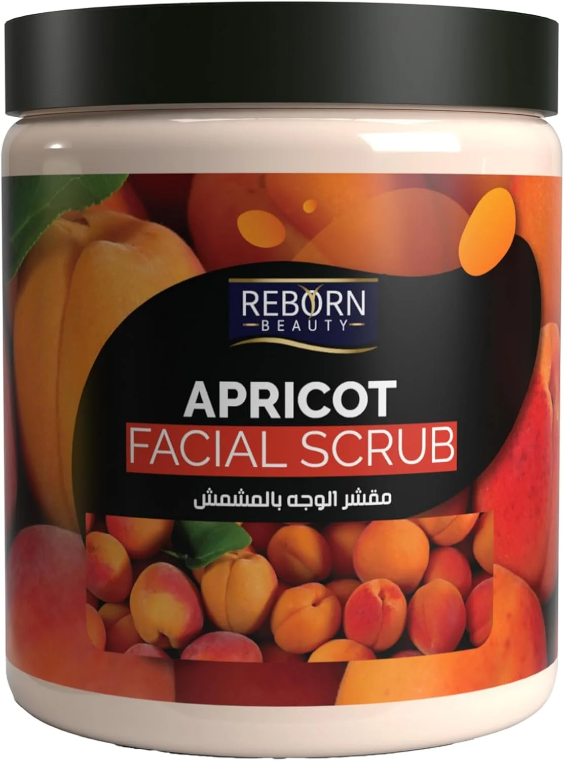 اسکراب لایه بردار صورت زردآلو طبیعی روشن کننده Reborn Beauty حجم 1000 میلی لیتر