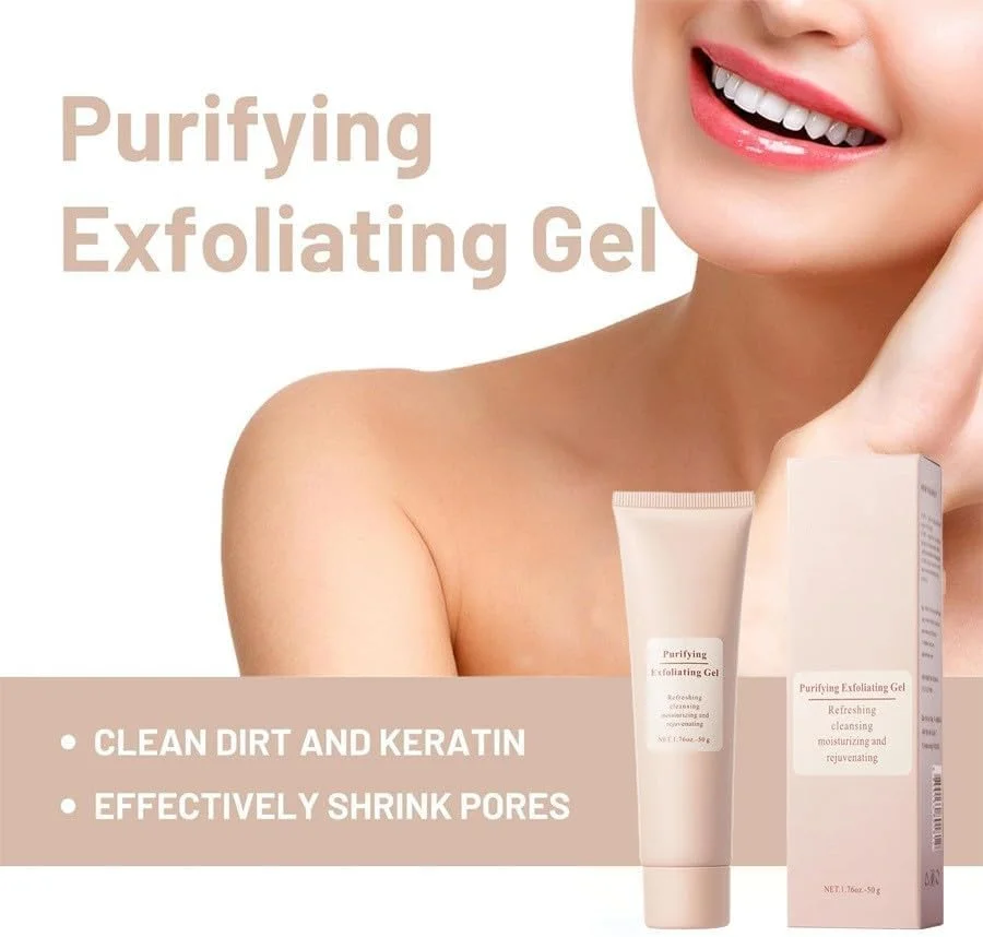 ژل لایه بردار و پاک کننده PHANSTA، لایه بردار ملایم برای صورت و بدن، اسکراب ژل لایه بردار ملایم برای صورت، پاک کننده و لایه بردار صورت، رفع انسداد منافذ، فرمول آبرسان (1 عدد)