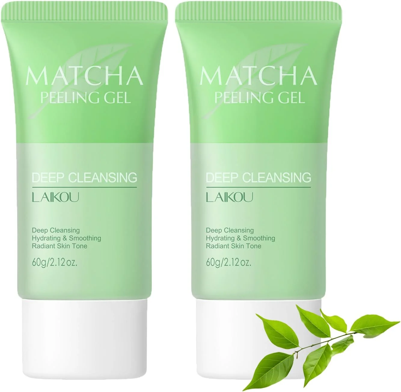 ژل لایه بردار صورت ماچا، پاک کننده لایه بردار طبیعی، اسکراب مرطوب کننده صورت و بدن، پاک کننده عمیق پوست خشک، جوش های سر سیاه، ژل لایه بردار صورت - هدیه ای عالی برای زنان و مردان