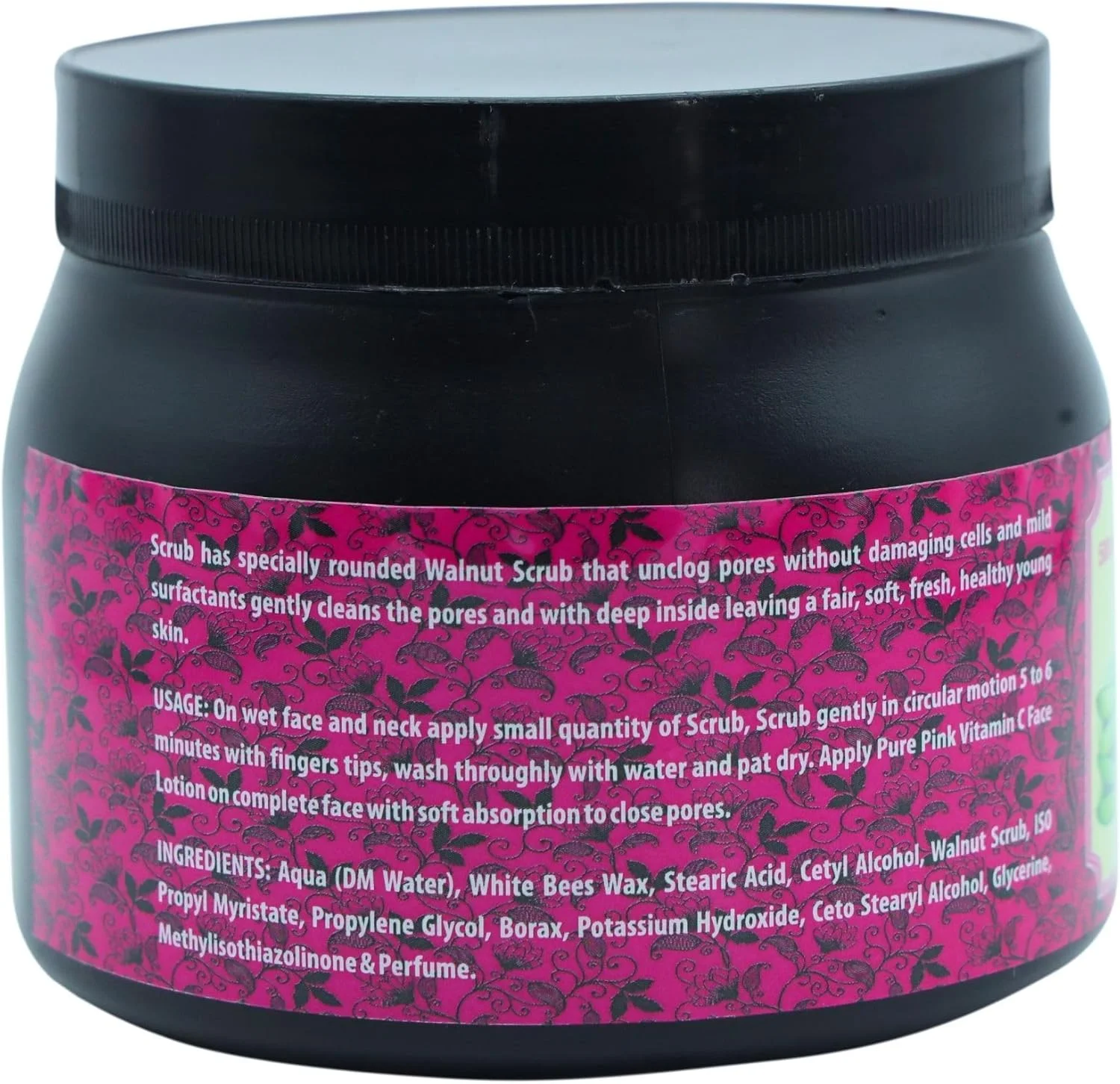 اسکراب صورت آلوئه ورا PurePINK مناسب برای خانم ها و آقایان | اسکراب ملایم لایه بردار صورت برای پوست های خشک و چرب | روشن کننده و پاک کننده عمیق 500 میلی لیتر