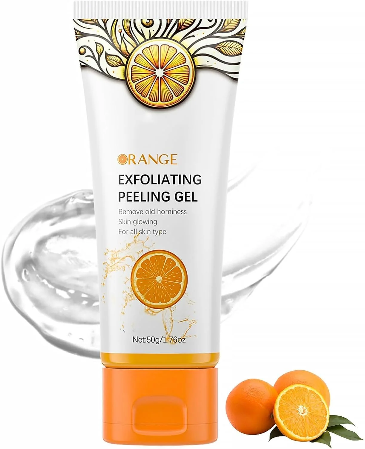 لایه بردار صورت نارنجی نالاکال - اسکراب پاک کننده عمیق صورت ویتامین C و از بین برنده جوش های سرسیاه - اسکراب ژل روشن کننده برای پوست صاف و درخشان (ژل لایه بردار، اسکراب بدن)