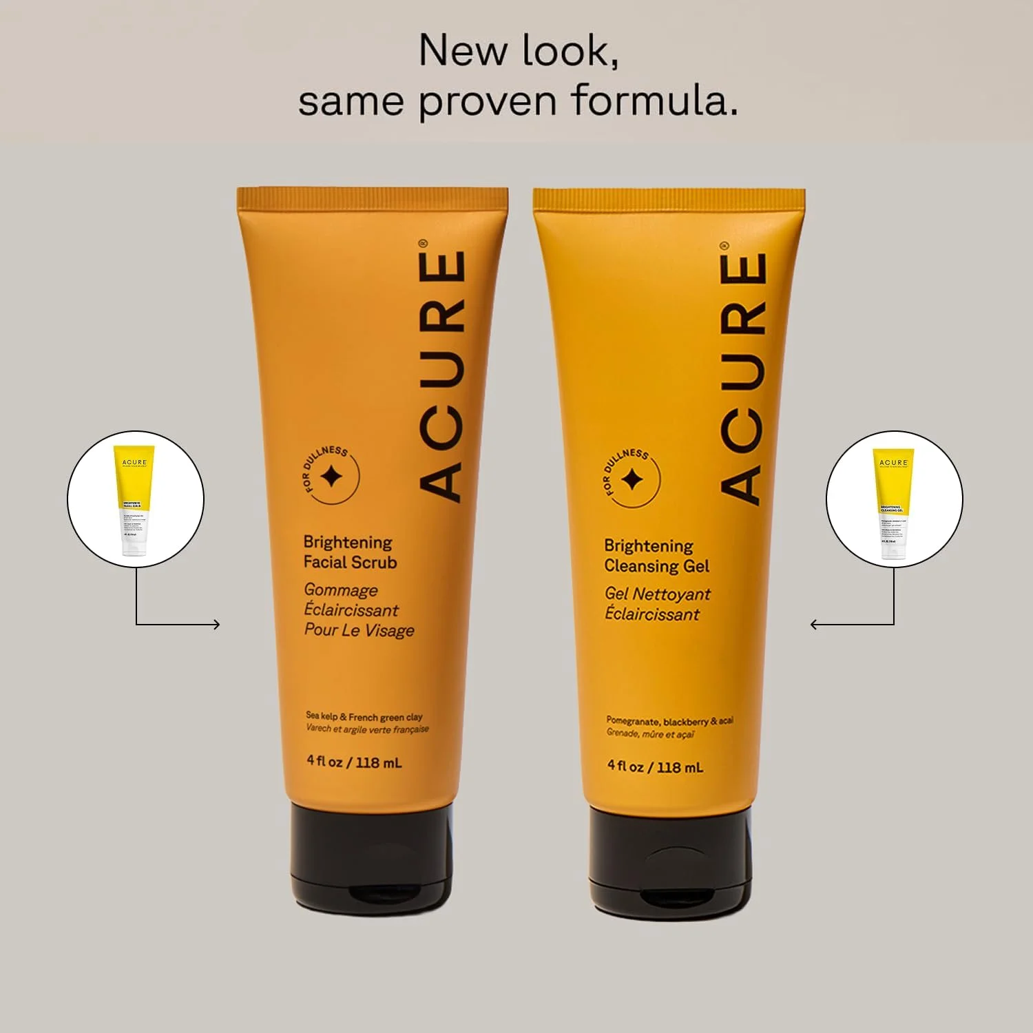 مجموعه پرفروش دوتایی اکیور - اسکراب روشن کننده صورت و ژل پاک کننده - مناسب انواع پوست - پاک کننده با انار، شاه توت و آکای - اسکراب با جلبک دریایی و خاک رس سبز فرانسوی
