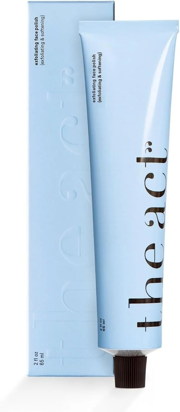 اسکراب صورت The Act - اسکراب لایه بردار و براق کننده صورت با ویتامین E و F، روغن بادام و جوجوبا برای پوستی صاف و درخشان - لایه برداری ملایم و آبرسانی عمیق برای زنان و مردان 2 Fl Oz