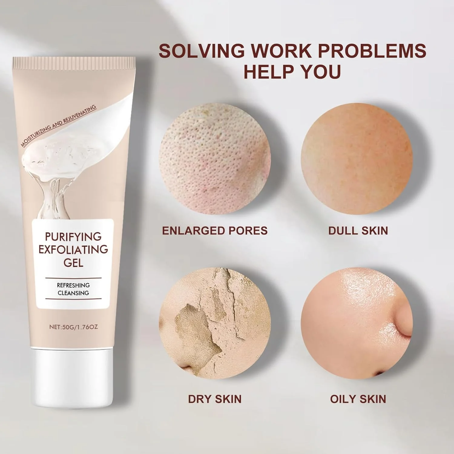 بسته دو عددی اسکراب صورت، پاک کننده طبیعی صورت، پاک کننده عمیق منافذ صورت با سدیم هیالورونات، پاک کننده ملایم صورت، مرطوب کننده و کنترل کننده چربی