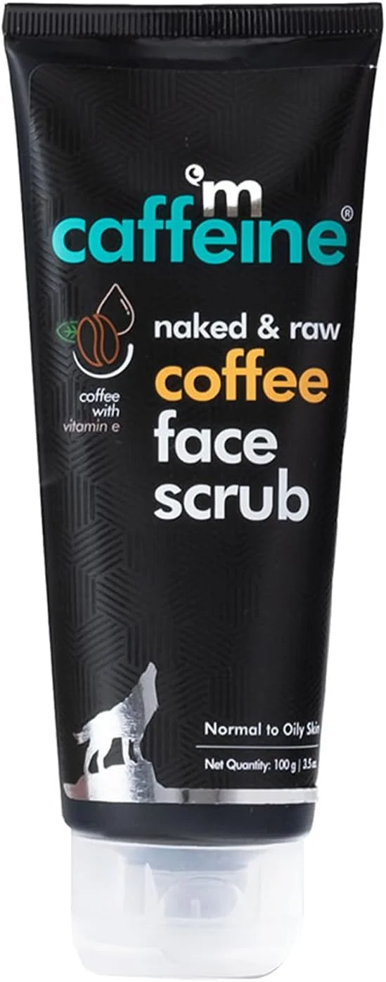 اسکراب لایه بردار صورت قهوه mCaffeine برای خانم ها و آقایان با گردو و ویتامین E | از بین برنده تیرگی، جوش های سرسیاه و آلودگی از صورت و گردن برای داشتن پوستی نرم و لطیف - 100% طبیعی و وگان 100 گرم