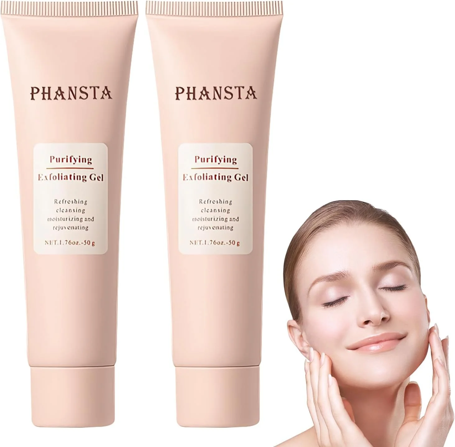 ژل لایه بردار و پاک کننده پینکه، پاک کننده صورت، اسکراب لایه بردار صورت، ژل لایه بردار اسکراب صورت، پاک کننده ملایم صورت برای انواع پوست، تمیز کننده آلودگی و چربی (2 عدد)