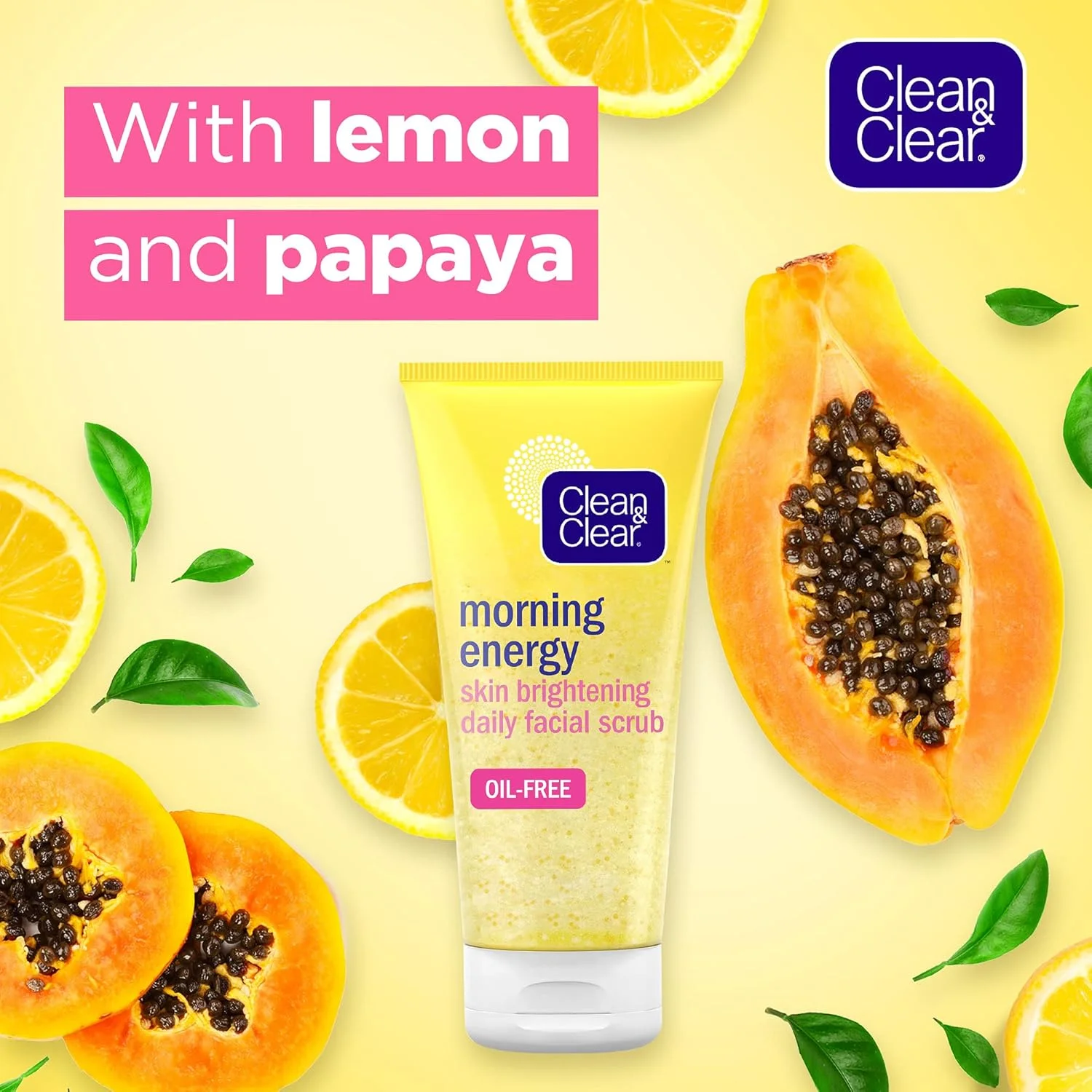 اسکراب روزانه صورت کلین اند کلیر، انرژی صبحگاهی، روشن کننده پوست، 150 میلی لیتر