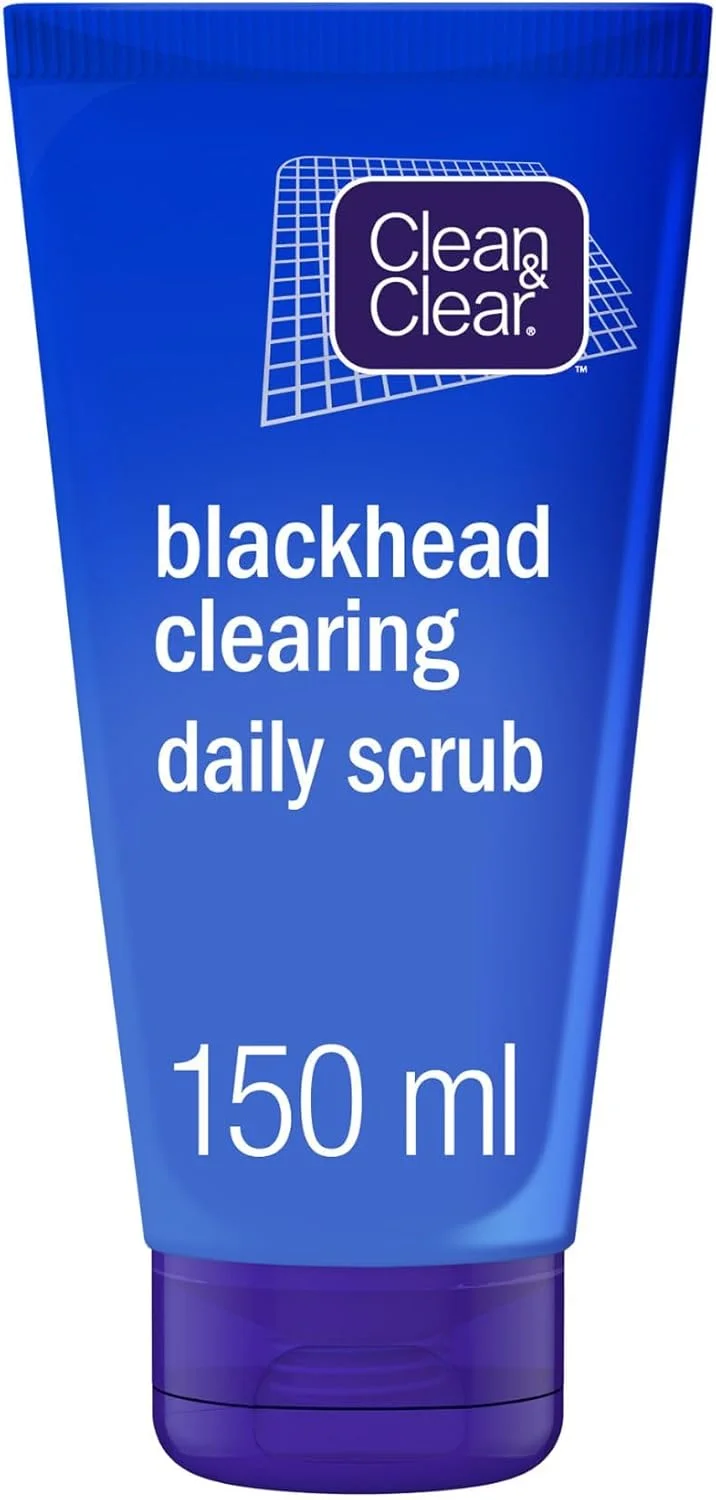 اسکراب روزانه صورت کلین اند کلیر، پاک کننده جوش سرسیاه و پیشگیری از آکنه، اسکراب لایه بردار 150 میلی لیتری برای داشتن پوستی صاف و یکدست، کمک به از بین بردن و جلوگیری از جوش های سرسیاه و آکنه