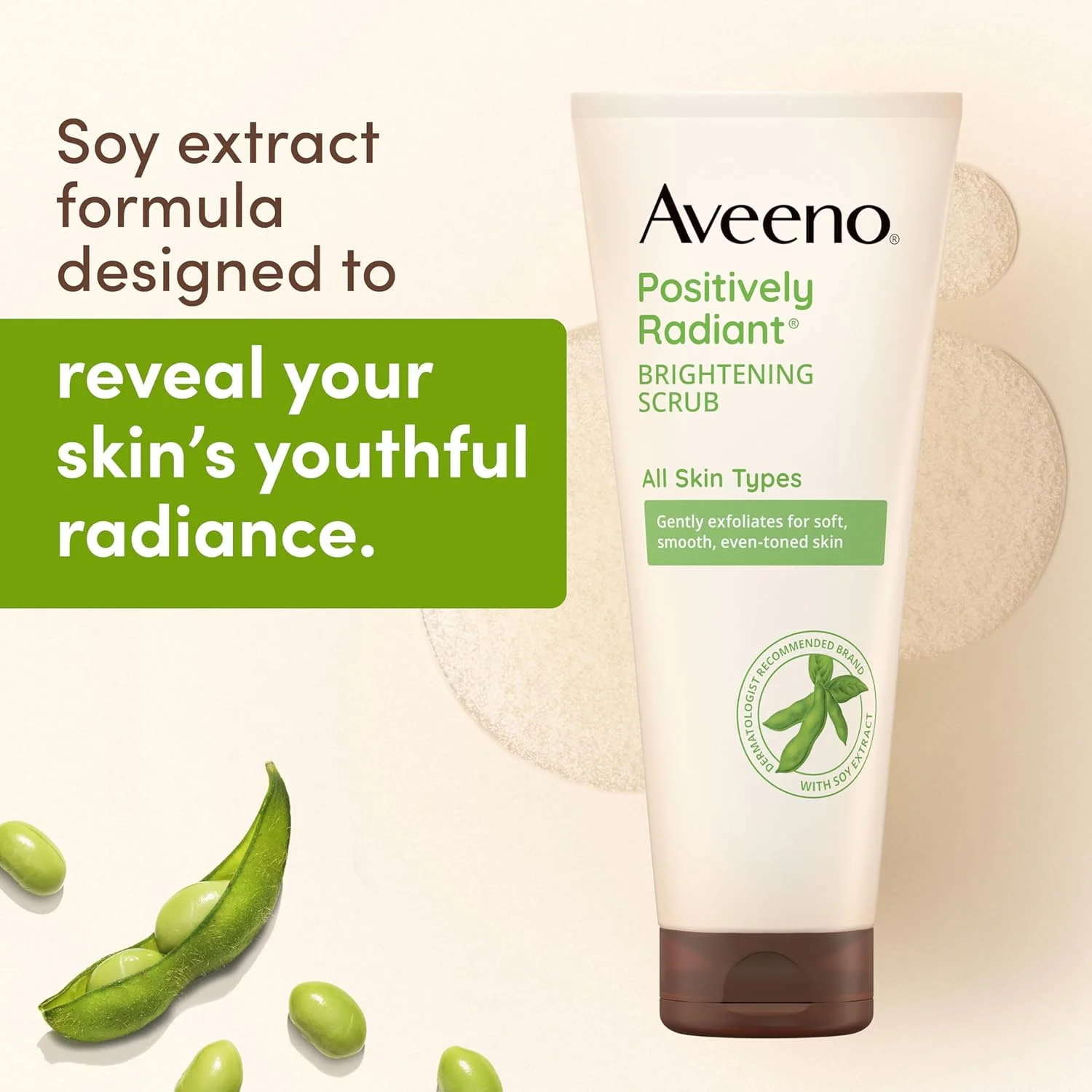 اسکراب روزانه روشن کننده و لایه بردار صورت Aveeno Positively Radiant، 56 گرم - تصویر 3