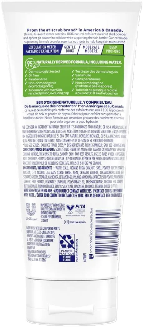 اسکراب صورت زردآلو فرش اسکین سینت ایوز با 100% لایه بردارهای و عصاره های طبیعی | اسکراب لایه بردار عمیق برای پوست درخشان | اسکراب صورت برای آقایان و بانوان | تست شده توسط متخصصین پوست | فاقد پارابن | 170 گرم