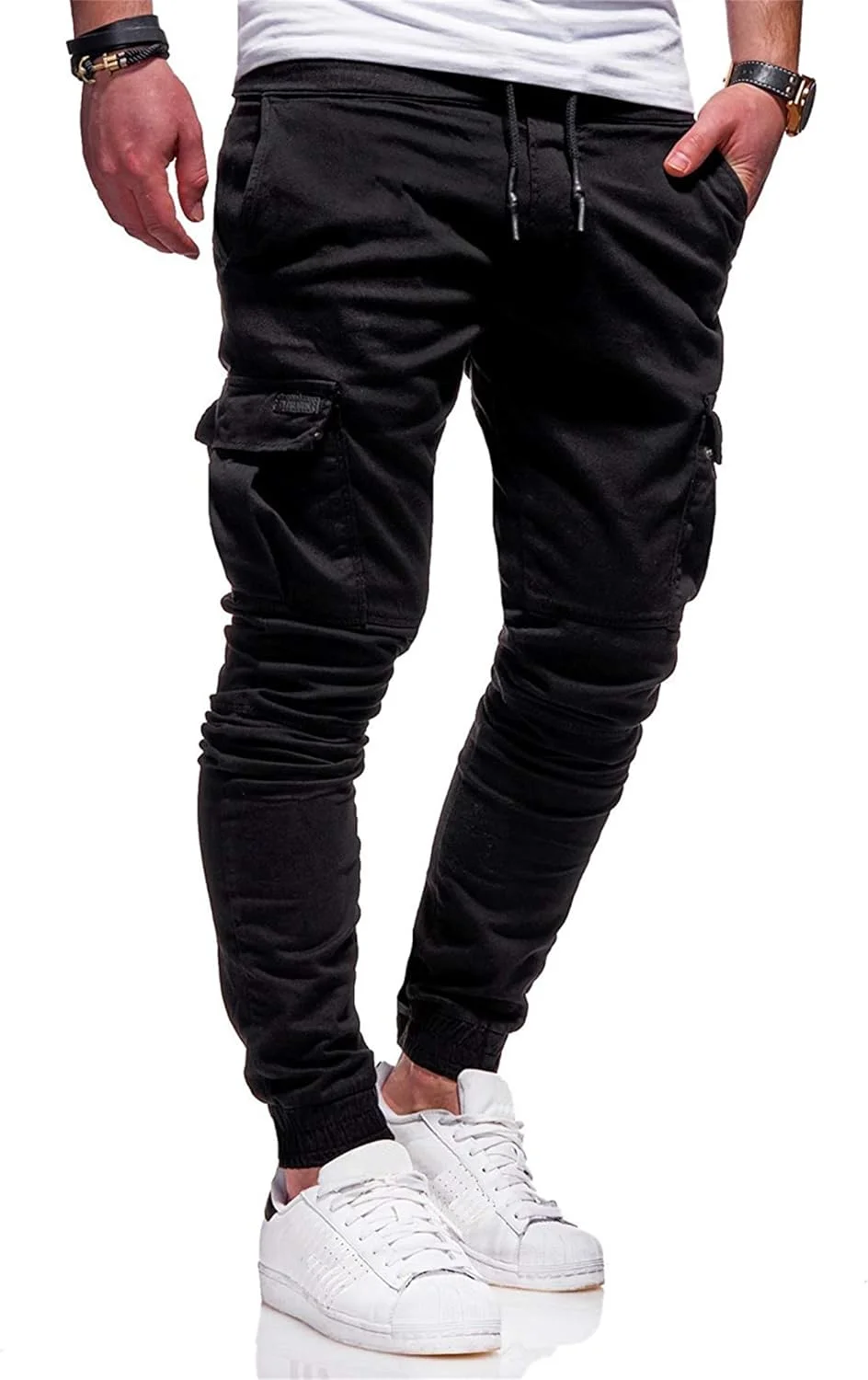 شلوار کارگو مردانه MOTIM، شلوار جاگرز اسپرت کژوال، شلوار ورزشی پنبه ای کارگو مد روز، شلوار ورزشی با جیب های متعدد