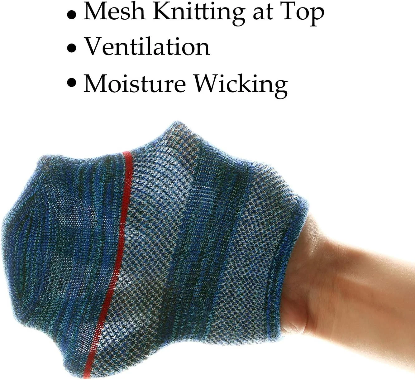 جوراب مردانه بدون دید، ساق کوتاه، غیر رسمی، نامرئی، جوراب نخی ورزشی ضد لغزش، 6 جفت، سایز M/L