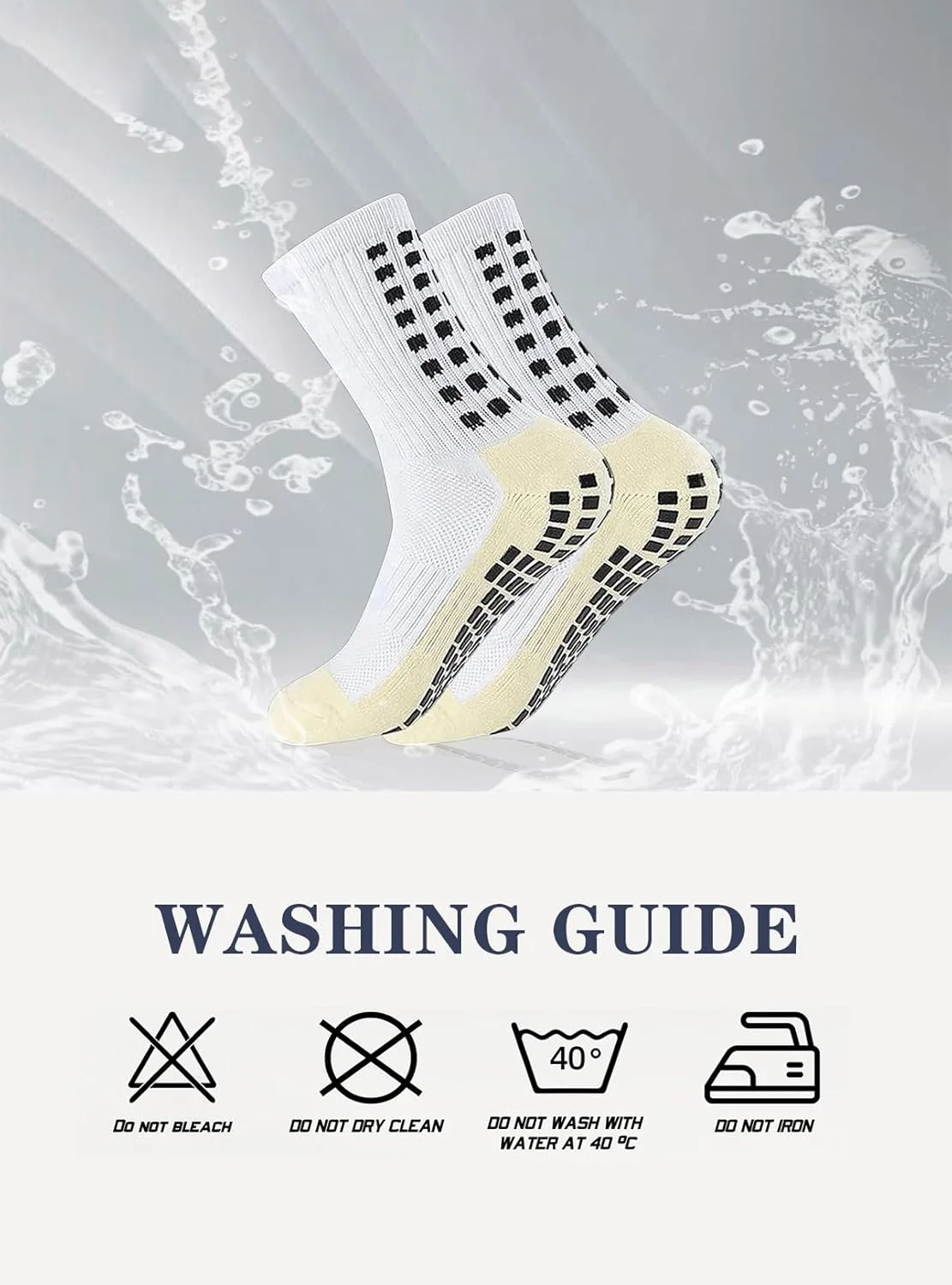 جوراب ورزشی مردانه با نقاط لاستیکی، جوراب های ورزشی ضد لغزش مردانه، جوراب های تنفسی برای فوتبال، بسکتبال