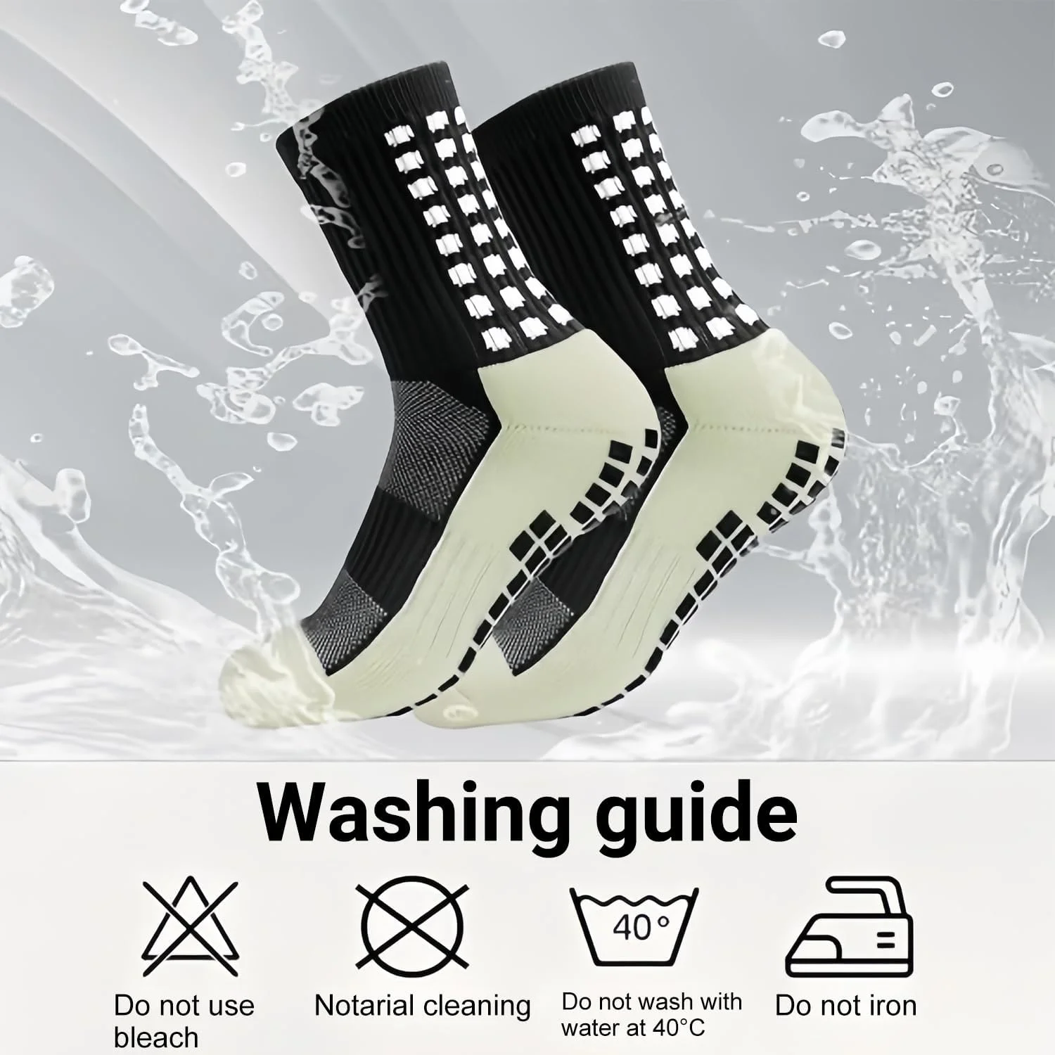 جوراب های ورزشی مردانه، 12 جفت جوراب ساق متوسط نخی، ضد لغزش، تنفسی، مناسب برای فوتبال، بیسبال، بسکتبال، دویدن