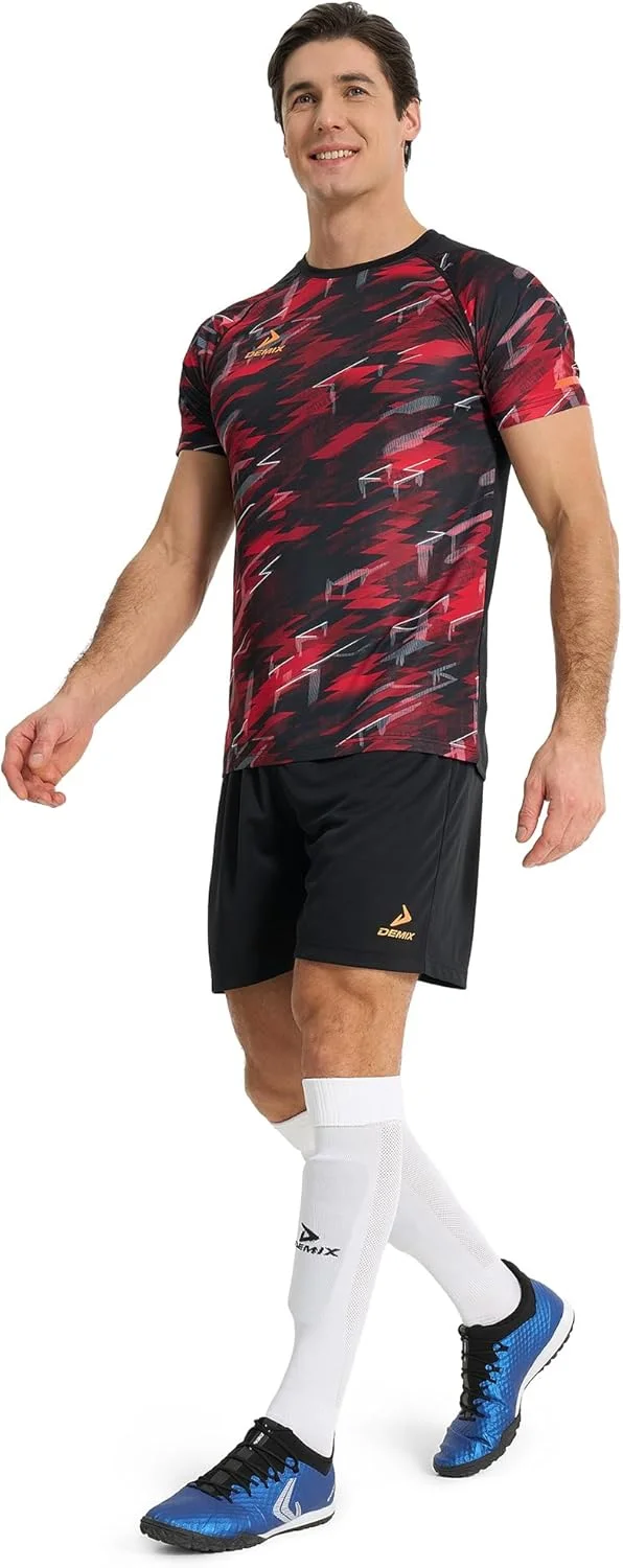 شورت ورزشی مردانه Demix مدل Playmaker مشکی - شورت ورزشی سبک و تنفسی با پارچه رطوبت گیر، فیت قابل تنظیم و طراحی راحت برای فوتبال، تمرین و لباس ورزشی