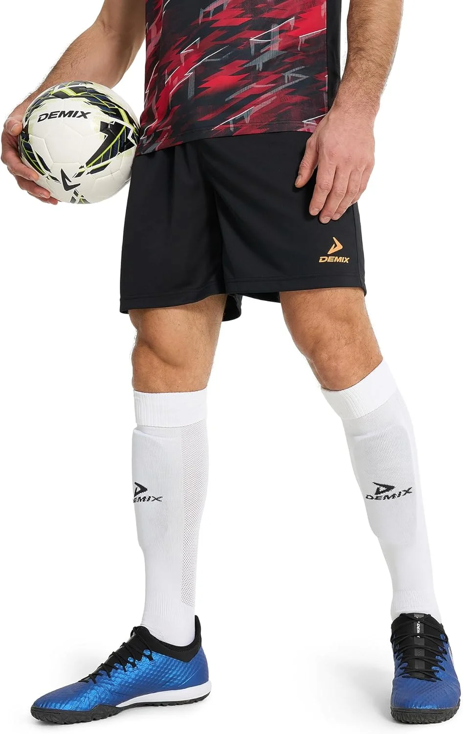 شورت ورزشی مردانه Demix مدل Playmaker مشکی - شورت ورزشی سبک و تنفسی با پارچه رطوبت گیر، فیت قابل تنظیم و طراحی راحت برای فوتبال، تمرین و لباس ورزشی شورت ورزشی مردانه Demix مدل Playmaker مشکی - شورت ورزشی سبک و تنفسی با پارچه رطوبت گیر، فیت قابل تنظیم و طراحی راحت برای فوتبال، تمرین و لباس ورزشی