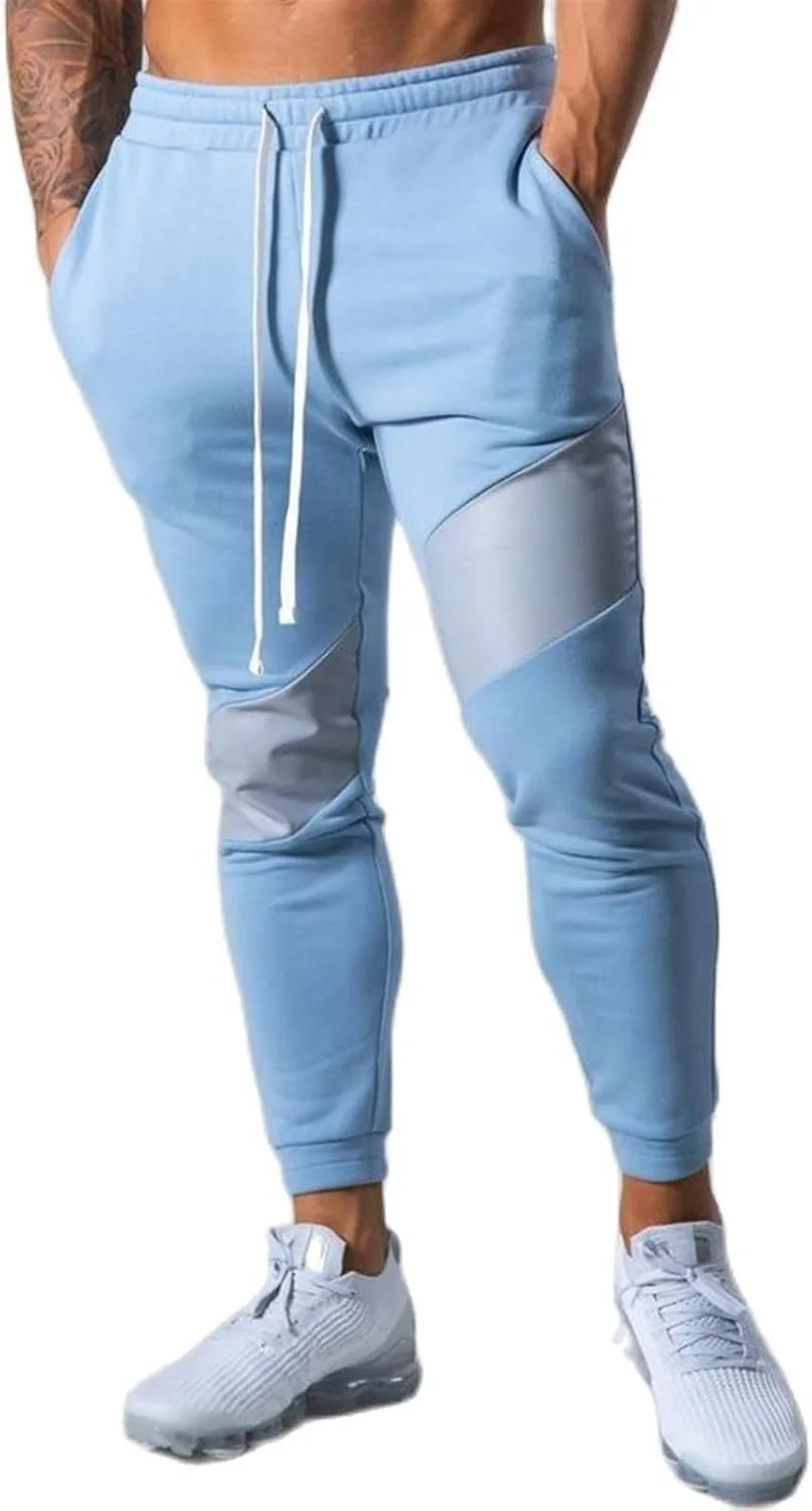 شلوار ورزشی مردانه، شلوار جاگر مردانه، لباس ورزشی مردانه، لباس ورزشی، شلوار اسلش غیر رسمی، شلوار باریک، شلوار ورزشی، شلوار جاگر (رنگ: آبی، سایز: L)