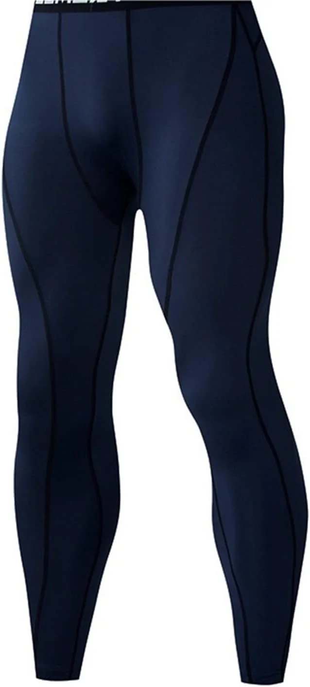 شلوار ورزشی مردانه، شلوار فشاری مردانه، لباس ورزشی، جوراب شلواری مخصوص دویدن مردانه، شلوار تمرینی باشگاه، ساق ورزشی، لباس ورزشی پایین تنه (رنگ: آبی، سایز: L)