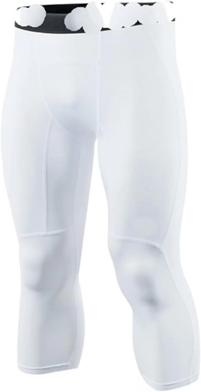 شلوار ورزشی مردانه، شلوار فشاری مردانه، ساق ورزشی، تنفس پذیر، مناسب یوگا، دویدن، تمرین و لباس ورزشی (رنگ: سفید، سایز: XXL)