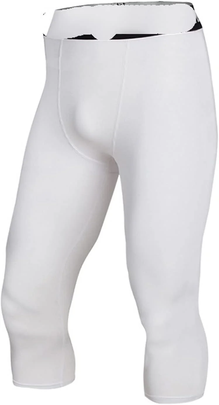 شلوار ورزشی مردانه، شلوار تنگ ورزشی مردانه، ساق بسکتبال، شلوار ورزشی بدنسازی (رنگ: سفید، سایز: 3XL)