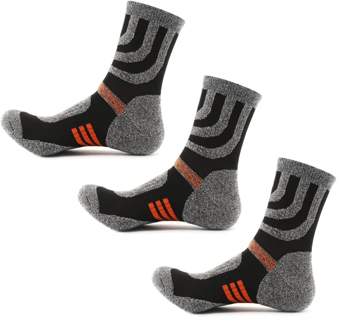 MAKINGTEC 3 جفت جوراب ورزشی فوتبال ضد لغزش، جوراب های تنفسی با قابلیت ضد تاول، جوراب های تمرینی مردانه و زنانه ضد لغزش، جوراب های ورزشی بالشتکی برای بسکتبال، پیاده روی، دویدن، راگبی