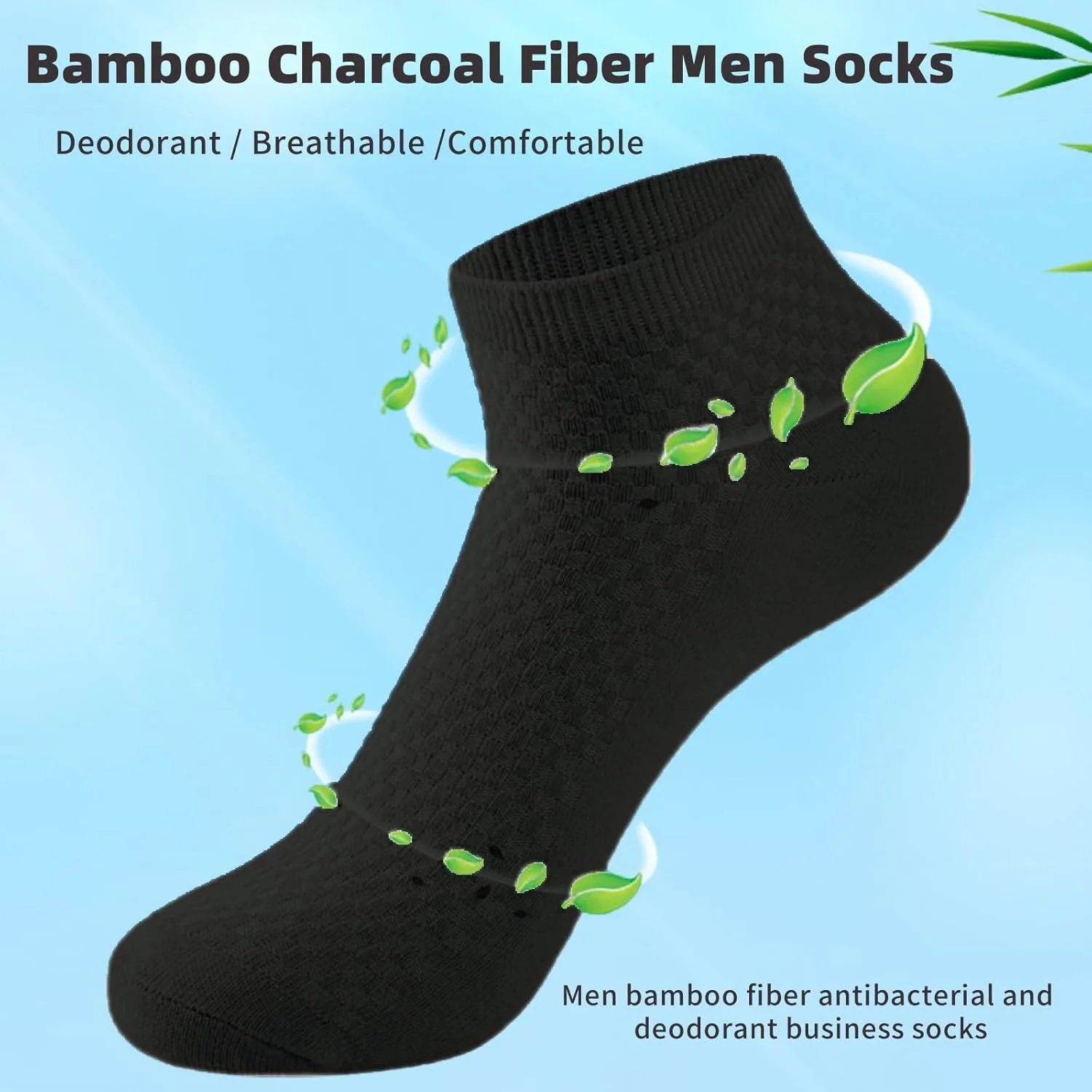 جوراب مردانه بامبو، جذب کننده رطوبت، مناسب برای تمام فصول (5 جفت) جوراب مردانه بامبو، جذب کننده رطوبت، مناسب برای تمام فصول (5 جفت)