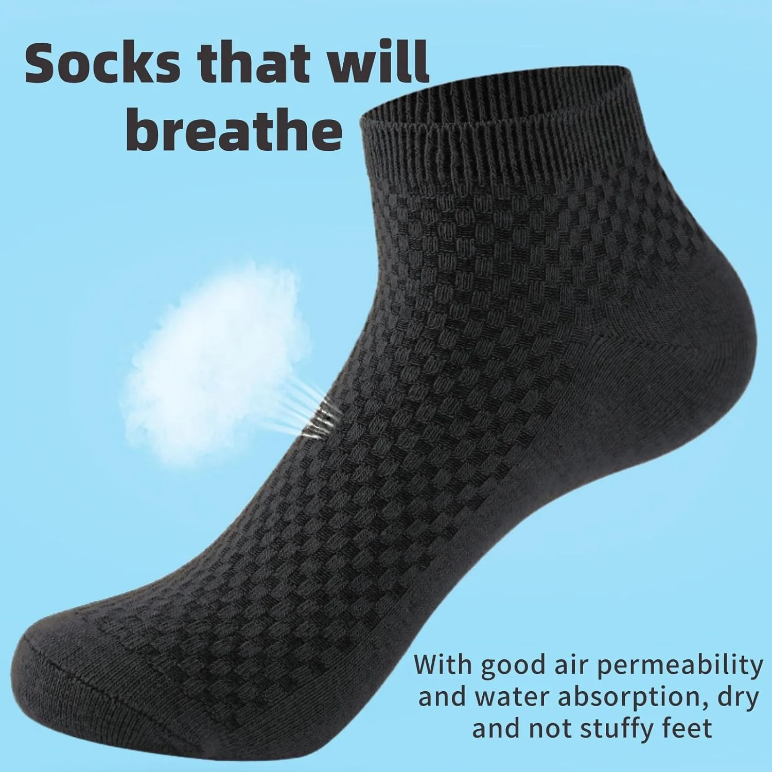 جوراب مردانه بامبو، جذب کننده رطوبت، مناسب برای تمام فصول (5 جفت) جوراب مردانه بامبو، جذب کننده رطوبت، مناسب برای تمام فصول (5 جفت)