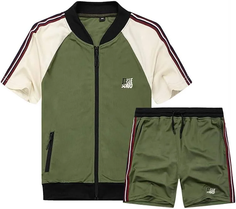 ست گرمکن ورزشی مردانه Litteking، دو تکه، آستین بلند، زیپ کامل، مناسب دویدن و فعالیت‌های ورزشی