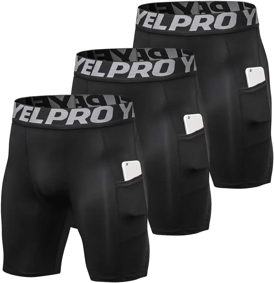 ست شورت ورزشی مردانه Lixada، بسته 3 عددی، لباس زیر ورزشی و مناسب تمرین