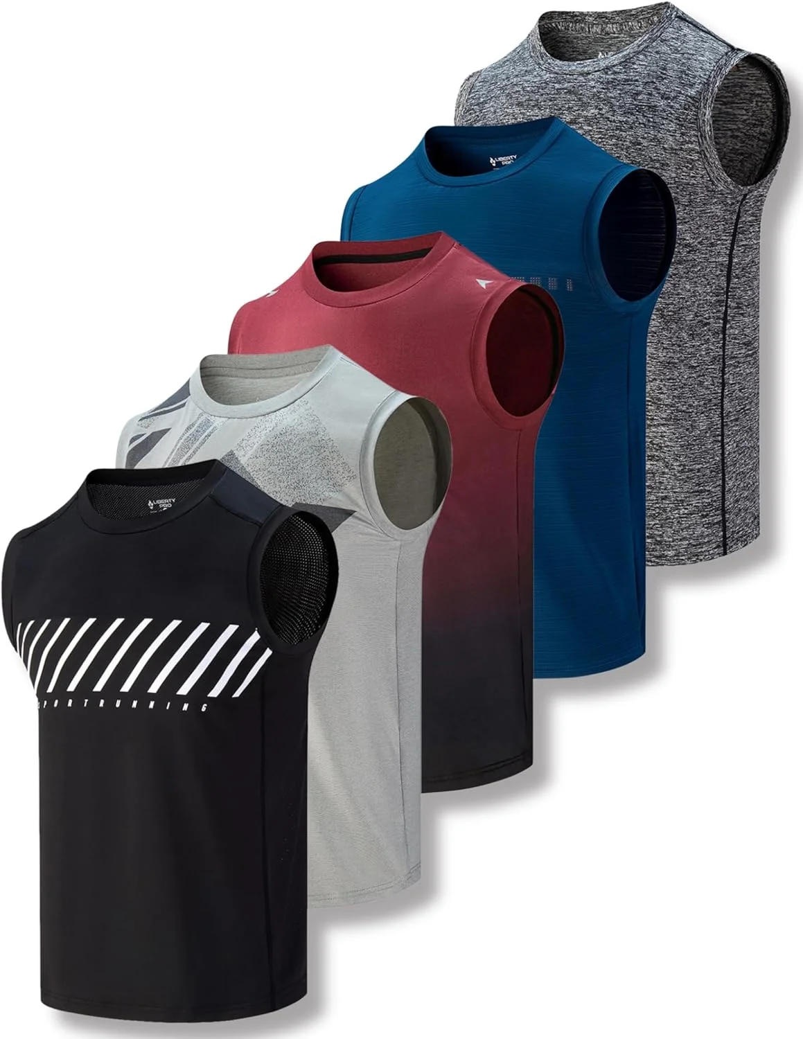 تی‌شرت ورزشی مردانه بدون آستین با یقه گرد