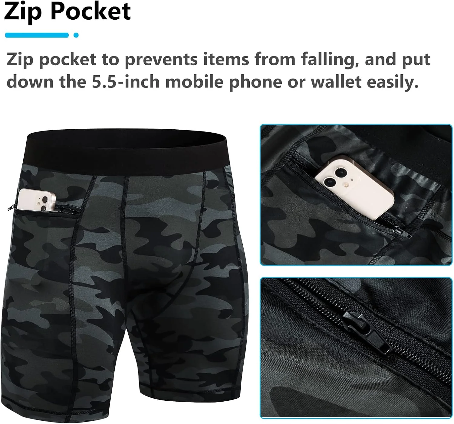 شلوار فشاری مردانه، لباس ورزشی مناسب تمرین، دویدن، لایه زیرین با 2 جیب، مناسب باشگاه، ورزش، دوچرخه سواری، یوگا و بسکتبال