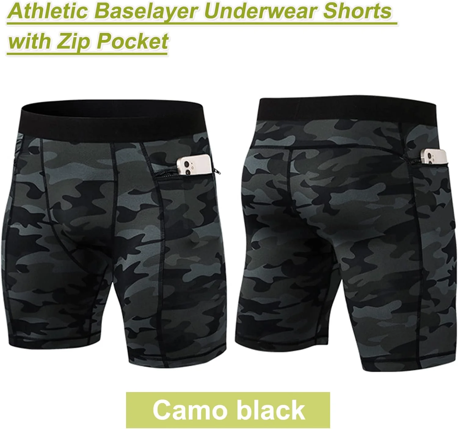 شلوار فشاری مردانه، لباس ورزشی مناسب تمرین، دویدن، لایه زیرین با 2 جیب، مناسب باشگاه، ورزش، دوچرخه سواری، یوگا و بسکتبال